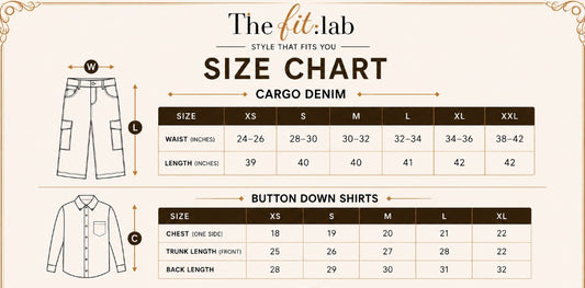 DUO PACK ( DARK BROWN BUTTON DOWN SHIRT WITH WHITE WIDE LEG CARGO DENIM )