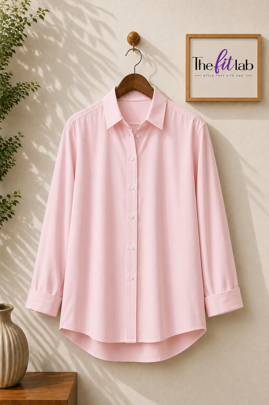 BABY PINK BUTTON DOWN SHIRT