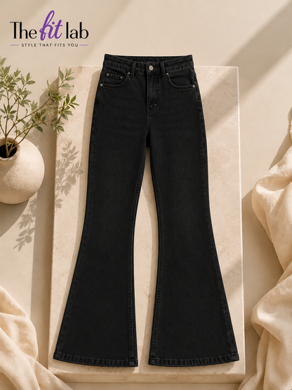 BLACK BELL BOTTOM JEANS
