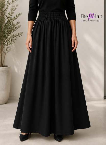 BLACK MAXI SKIRT