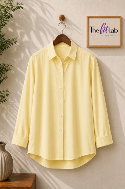 BUTTER YELLOW BUTTON DOWN SHIRT