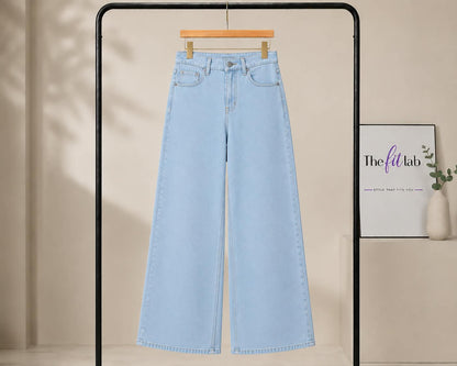 ICE BLUE WIDE LEG BAGGY JEANS