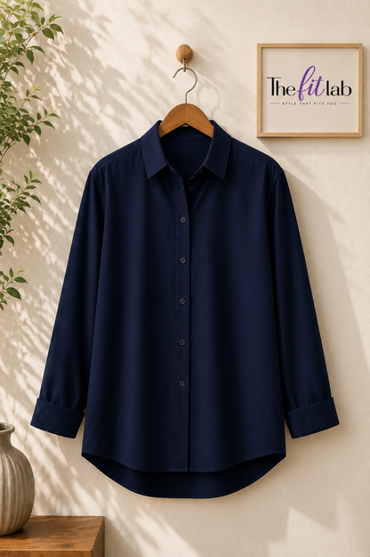 NAVY BLUE BUTTON DOWN SHIRT