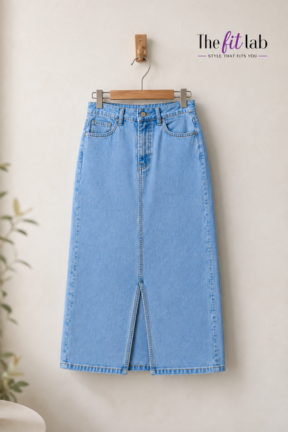 SKY BLUE DENIM SKIRT