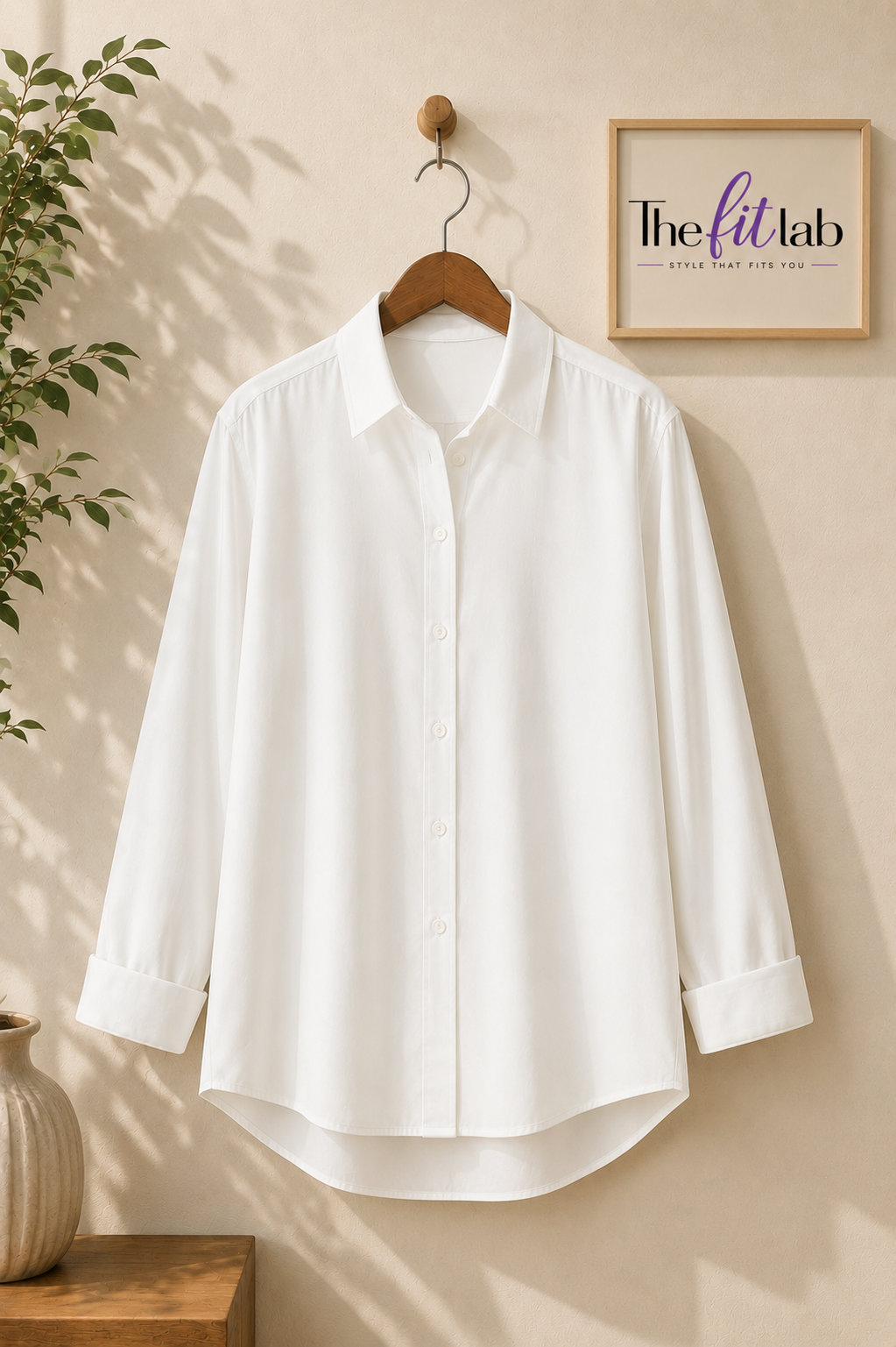 WHITE BUTTON DOWN SHIRT