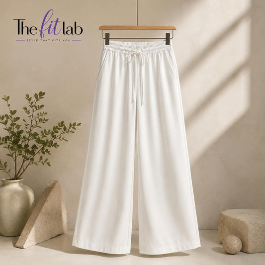 WHITE FLAPPER TROUSERS