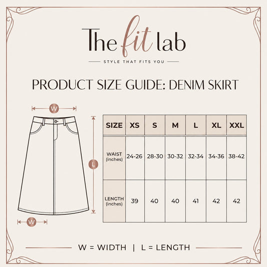 ICE BLUE DENIM SKIRT
